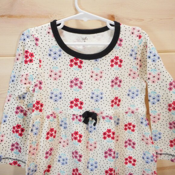 Touched By Nature Little Girls size 5T Floral 100% Organic Cotton Dress - Picture 2 of 9